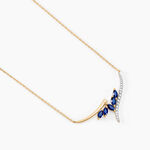 Collier Or Jaune Carl Saphirs Diamants - Colliers Femme | Histoire d&rsquo;Or