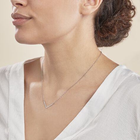 Collier Argent Blanc  Lakia - Colliers fantaisie Femme | Histoire d’Or