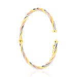 Bracelet Jonc Temani Or Tricolore - Bracelets joncs Femme | Histoire d&rsquo;Or