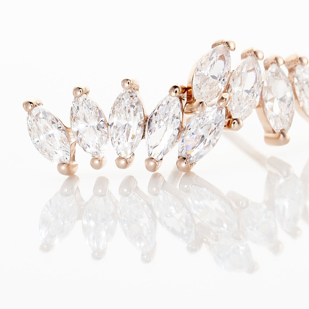 Bijoux D'oreilles Edma Or Rose Oxyde De Zirconium - Ear cuffs Femme | Histoire d’Or