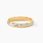 Alliance Cesarius Ruban Plat Or Bicolore - Alliances 18 carats Famille | Histoire d&rsquo;Or
