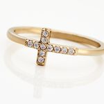 Bague Fatos Plaqu&eacute; Or Jaune Oxyde De Zirconium - Bagues avec pierre Femme | Histoire d&rsquo;Or