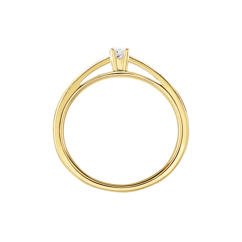 Bague Soltaire Iris Or Jaune Diamant - Bagues solitaires Femme | Histoire d’Or