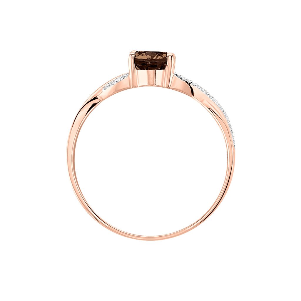 Bague Candice Or Rose Quartz - Bagues solitaires Femme | Histoire d&rsquo;Or