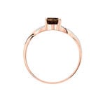 Bague Candice Or Rose Quartz - Bagues solitaires Femme | Histoire d&rsquo;Or