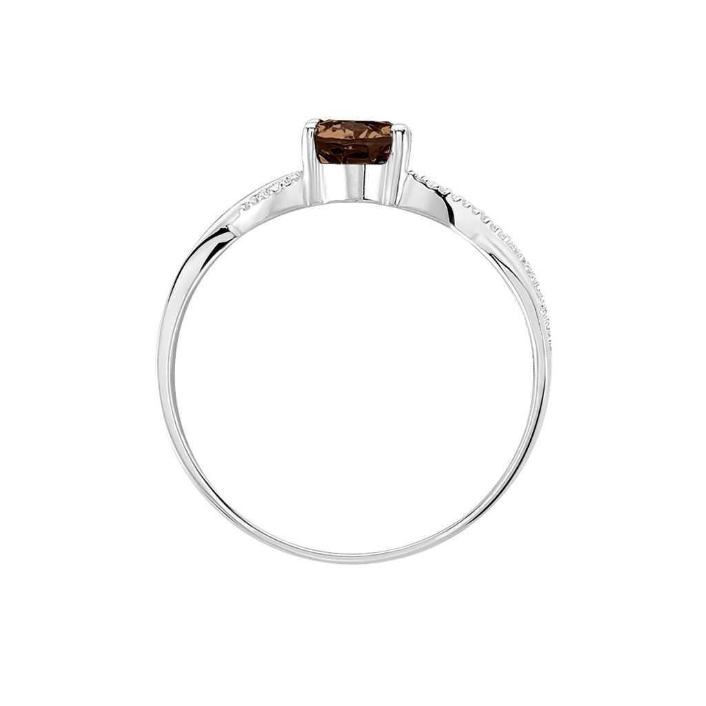 Bague Candice Or Blanc Quartz - Bagues solitaires Femme | Histoire d’Or