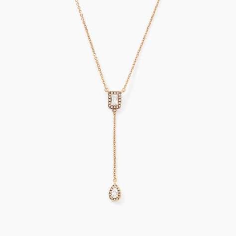 Collier Shiny Drops Plaqué Or Doré Oxyde De Zirconium - Colliers Femme | Histoire d’Or