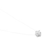 NYLON 4 Damen Collier Silber 925 Zirkonia Wei&szlig; 0,1 ct Viereck - Colliers fantaisie Femme | Histoire d&rsquo;Or