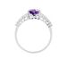 Bague Or Blanc Fany Améthyste Oxydes De Zirconium - Bagues solitaires Femme | Histoire d’Or