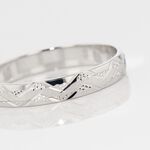 Alliance Clotilde Ruban Plat Or Blanc - Alliances Unisex | Histoire d&rsquo;Or