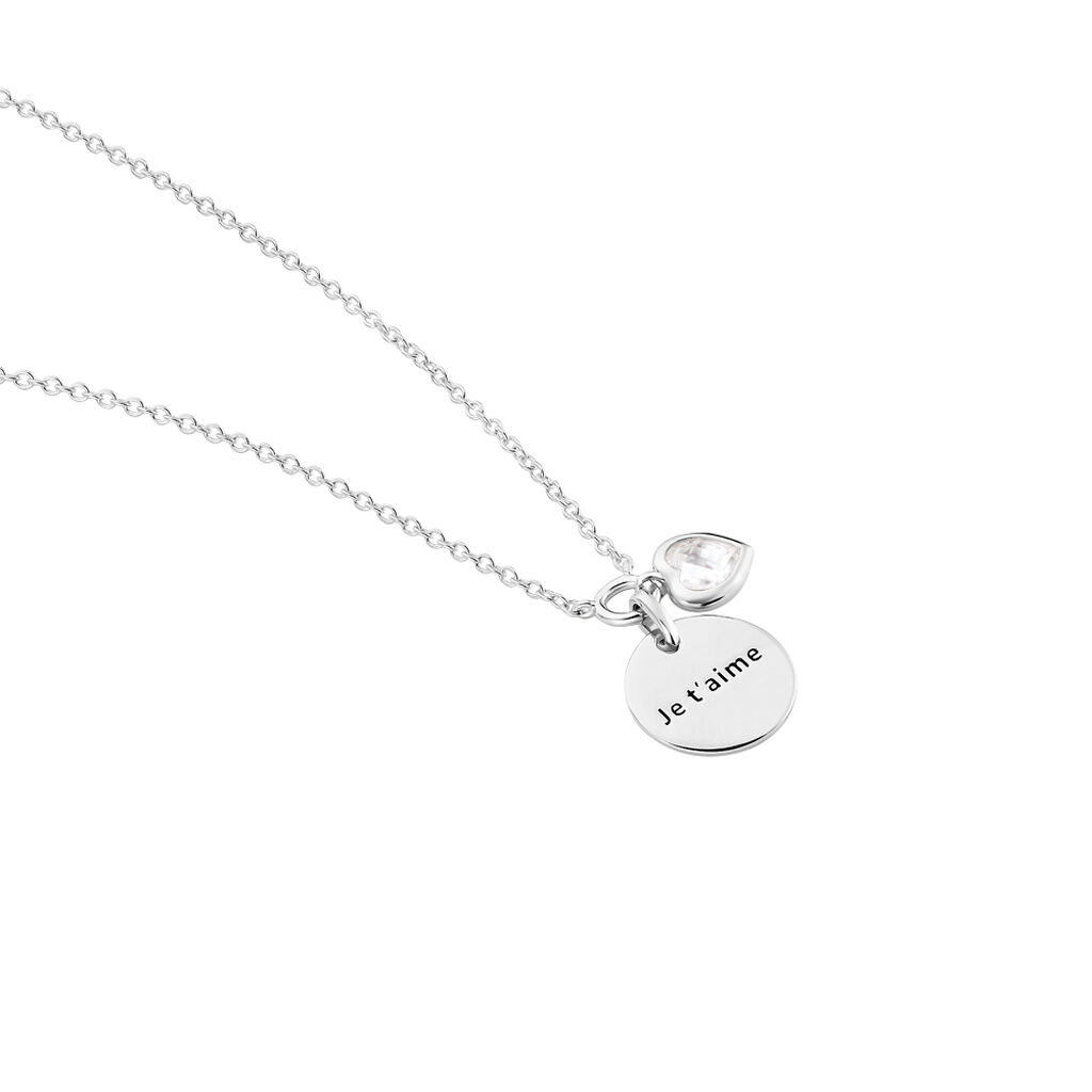 Collier Nikoline Argent Blanc Oxyde De Zirconium - Colliers fantaisie Femme | Histoire d’Or