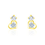 Boucles D'oreilles Pendantes Ludyvine Or Jaune Oxyde De Zirconium - Boucles d'oreilles pendantes Femme | Histoire d&rsquo;Or