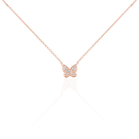 Collier Argent Rose Anne-lise Oxyde De Zirconium - Colliers fantaisie Femme | Histoire d’Or