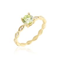 Bague Kurt Plaqué Or Jaune Oxyde De Zirconium