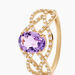 Bague Tina Or Jaune Amethyste Et Oxyde De Zirconium - Bagues solitaires Femme | Histoire d’Or