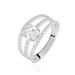 Bague Solitaire Efisia Argent Blanc Oxyde De Zirconium - Bagues solitaires Femme | Histoire d’Or