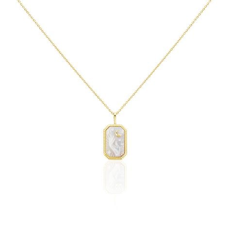 Collier Goddess Argent Dor&eacute; Nacre - Colliers fantaisie Femme | Histoire d&rsquo;Or
