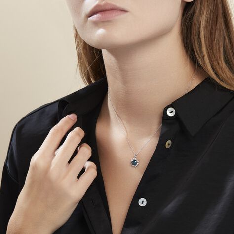 Collier Argent Blanc Clover Verre Oxydes De Zirconium - Colliers fantaisie Femme | Histoire d’Or