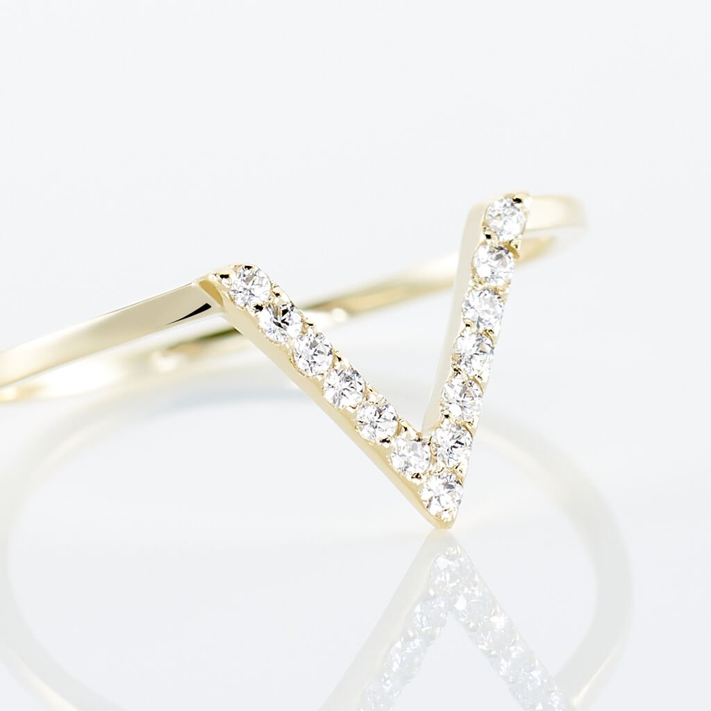 Bague Celene Or Jaune Oxyde De Zirconium - Bagues avec pierre Femme | Histoire d&rsquo;Or