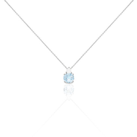 Collier Giana Or Blanc Topaze Et Oxyde De Zirconium - Colliers Femme | Histoire d’Or