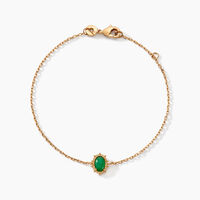 Bracelet Vintage Love Plaqué Or Jaune Aventurine