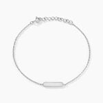 Bracelet Saddie Argent Blanc - Bracelets Femme | Histoire d&rsquo;Or