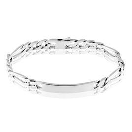 Bracelet Identité Vivian Argent Vieilli - Gourmettes Homme | Histoire d’Or