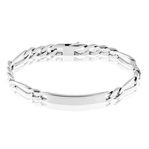 Bracelet Identité Vivian Argent Vieilli - Gourmettes Homme | Histoire d’Or