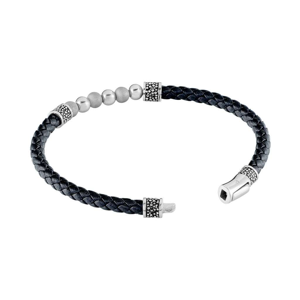 Bracelet Jourdan Pheonix Cuir Noir - Bracelets Homme | Histoire d&rsquo;Or
