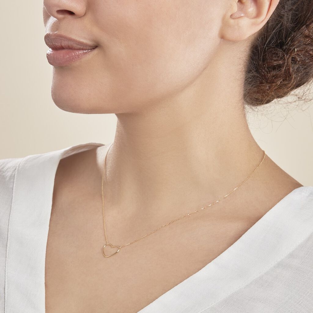 Collier Roselin Or Jaune - Colliers Coeur Femme | Histoire d’Or