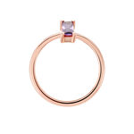 Bague Purple Mood Argent Rose Oxyde De Zirconium - Bagues solitaires Femme | Histoire d&rsquo;Or
