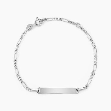 Bracelet Identite Bebe Or Blanc Bartolomee