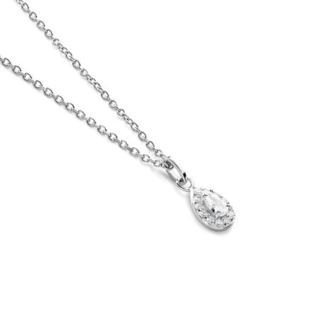 Collier Argent Blanc Tania Oxydes De Zirconium - Colliers fantaisie Femme | Histoire d&rsquo;Or