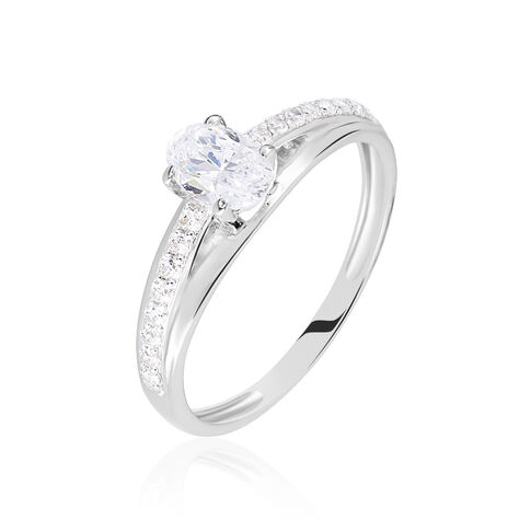 Bague Solitaire Tahyss Or Blanc Oxyde De Zirconium - Bagues solitaires Femme | Histoire d’Or