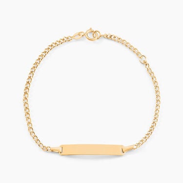 Bracelet Identité Etheline Maille Gourmette Or Jaune Bracelet Identité Etheline Maille Gourmette Or Jaune