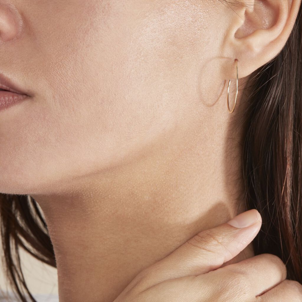 Créoles Muses Or Jaune - Boucles d'oreilles créoles Femme | Histoire d’Or