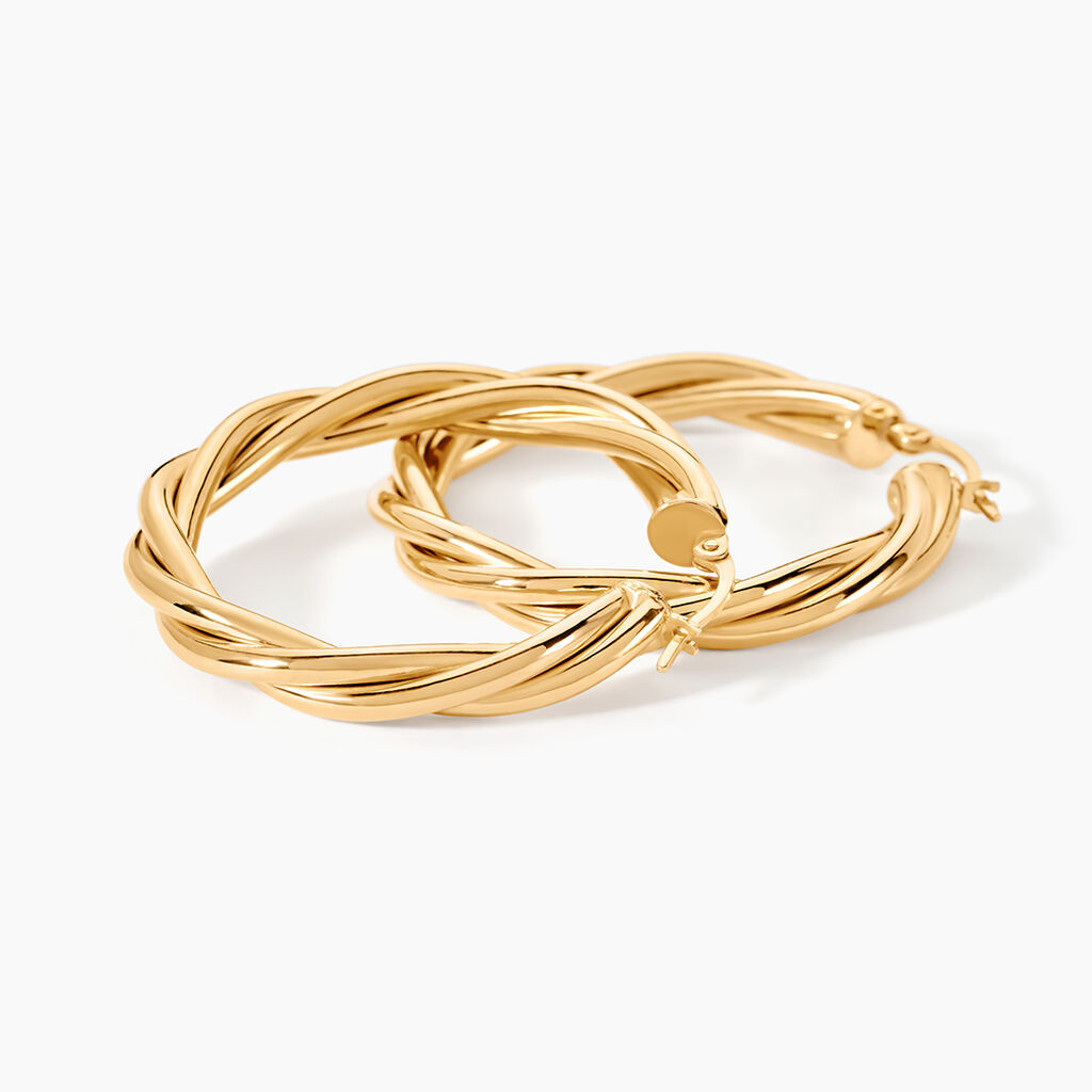 Créoles Tegan Or Jaune - Boucles d'oreilles créoles Femme | Histoire d’Or