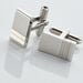 Boutons De Manchette Acier Blanc Moritz - Boutons de manchette Homme | Histoire d’Or