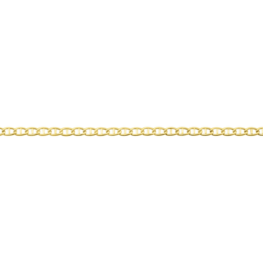 Collier Capucin Or Jaune Maille Marine Plate - Chaines Homme | Histoire d’Or