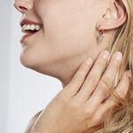 Creoles Elvyn Argent Blanc - Boucles d'oreilles cr&eacute;oles Femme | Histoire d&rsquo;Or