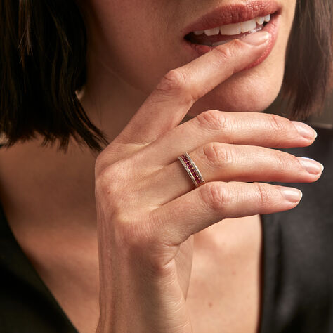 Bague Amias Or Jaune Rubis Diamant - Bagues avec pierre Femme | Histoire d’Or