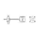 Boucles D'oreilles Puces Aphrodite Platine Blanc Diamant - Clous d'oreilles Homme | Histoire d&rsquo;Or