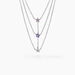 Collier Purple Bloom Argent Blanc Oxyde De Zirconium - Ras de cou Femme | Histoire d’Or