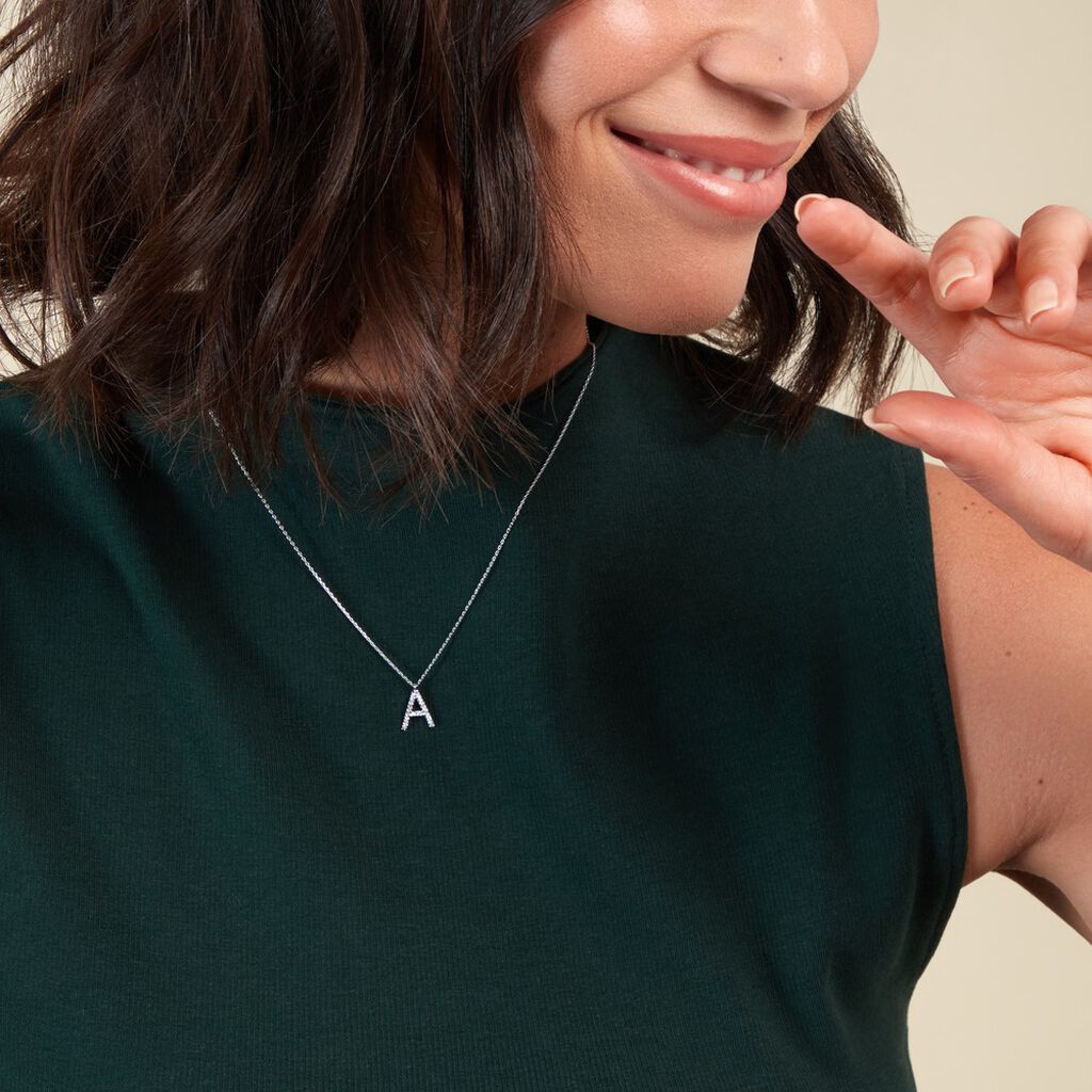 Collier Oran Or Blanc Diamant - Colliers Femme | Histoire d’Or