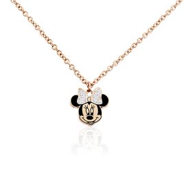 Collier Disney Acier Doré Rose Cristaux - Colliers fantaisie Femme | Histoire d’Or