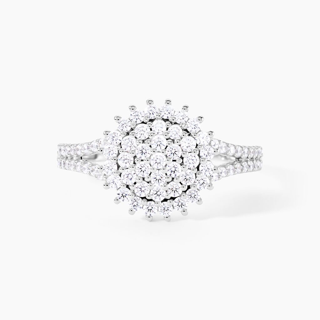 Bague Or Blanc Mirel Oxyde - Bagues avec pierre Femme | Histoire d’Or