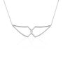 Collier Sautoir Adelind Acier Blanc