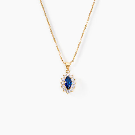Collier Lisea Plaqué Or Jaune Verre Et Oxyde De Zirconium - Colliers fantaisie Femme | Histoire d’Or