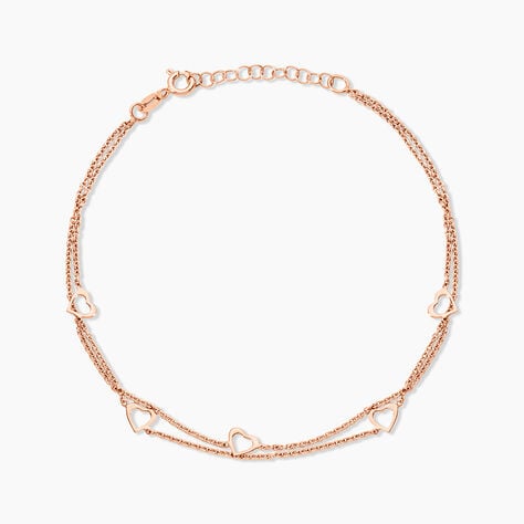 Cha&icirc;ne De Cheville Daria Argent Rose - Cha&icirc;nes de cheville Femme | Histoire d&rsquo;Or