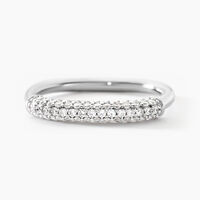 Bague Urban Call Argent Blanc Oxyde De Zirconium